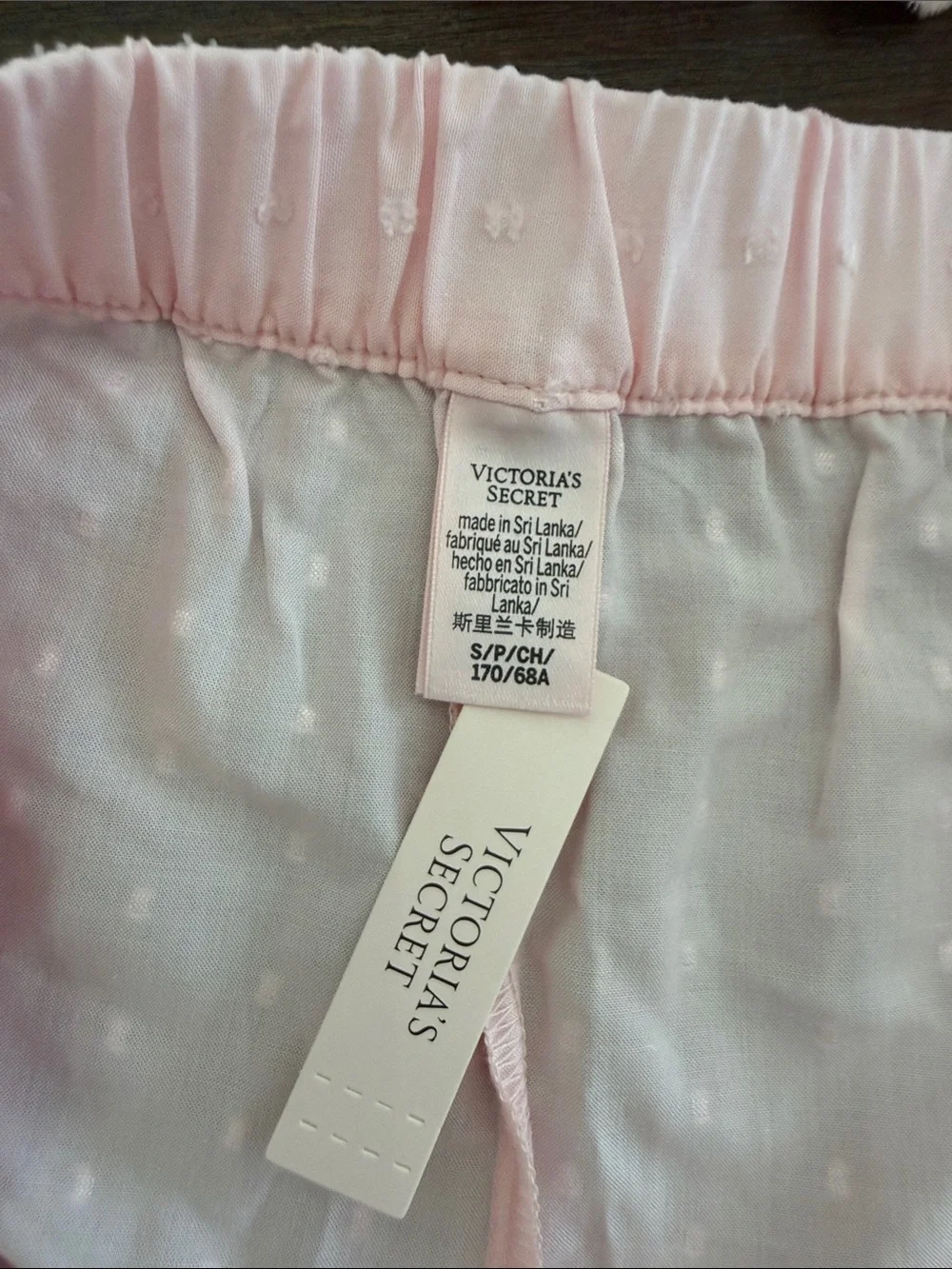 Victoria's Secret Light Pink Eyelet Cotton Sleep Set - Short Sleeve Top & Shorts - Picture 5 of 6